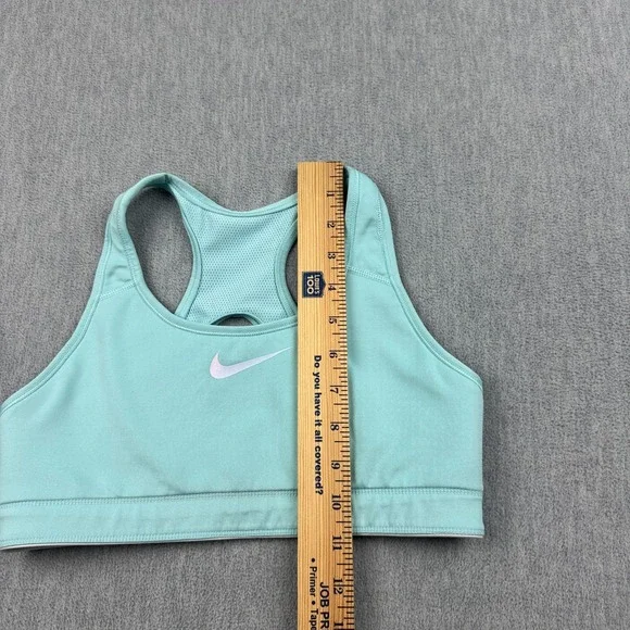 Nike Sports Bra Womens Large Green White Reversible Workout Yoga Gym Unpadded‎ - Picture 4 of 10